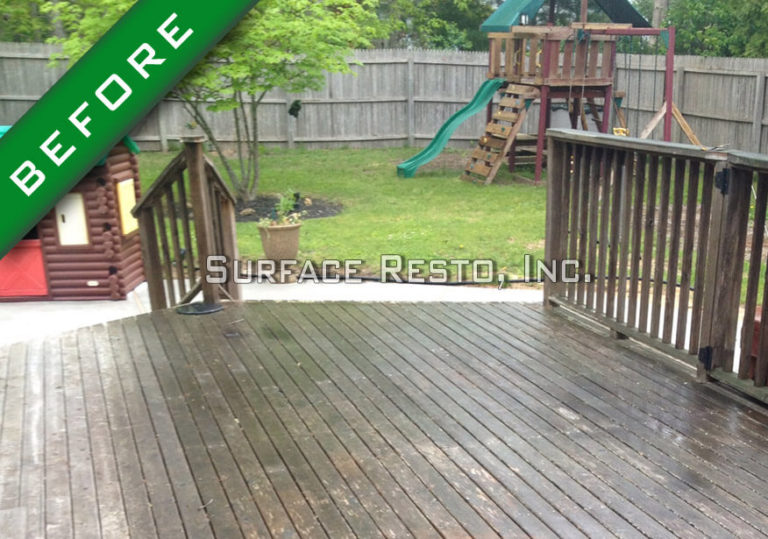 wood deck restore before Surface Resto